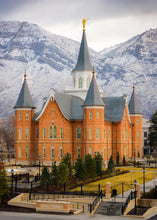 Load image into Gallery viewer, Provo City Center Temple - Snowy Mountains
