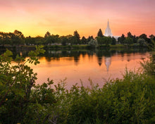 Load image into Gallery viewer, Idaho Falls Temple - Reflective Sunrise

