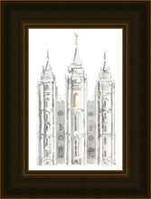Load image into Gallery viewer, Salt Lake City Temple Watercolor in Gray
