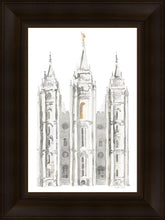 Load image into Gallery viewer, Salt Lake City Temple Watercolor in Gray
