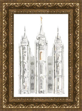 Load image into Gallery viewer, Salt Lake City Temple Watercolor in Gray
