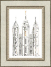 Load image into Gallery viewer, Salt Lake City Temple Watercolor in Gray

