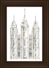 Load image into Gallery viewer, Salt Lake City Temple Watercolor in Gray
