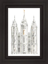 Load image into Gallery viewer, Salt Lake City Temple Watercolor in Gray
