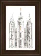 Load image into Gallery viewer, Salt Lake City Temple Watercolor in Gray
