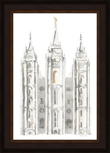 Load image into Gallery viewer, Salt Lake City Temple Watercolor in Gray
