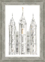 Load image into Gallery viewer, Salt Lake City Temple Watercolor in Gray
