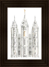 Load image into Gallery viewer, Salt Lake City Temple Watercolor in Gray
