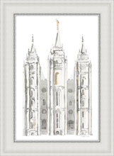 Load image into Gallery viewer, Salt Lake City Temple Watercolor in Gray
