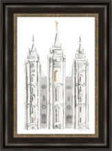 Load image into Gallery viewer, Salt Lake City Temple Watercolor in Gray
