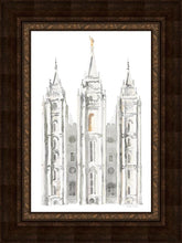 Load image into Gallery viewer, Salt Lake City Temple Watercolor in Gray
