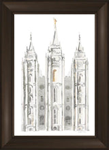 Load image into Gallery viewer, Salt Lake City Temple Watercolor in Gray
