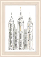 Load image into Gallery viewer, Salt Lake City Temple Watercolor in Gray
