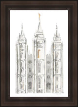 Load image into Gallery viewer, Salt Lake City Temple Watercolor in Gray

