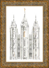 Load image into Gallery viewer, Salt Lake City Temple Watercolor in Gray
