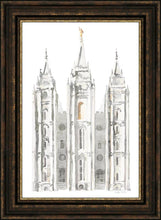 Load image into Gallery viewer, Salt Lake City Temple Watercolor in Gray
