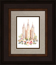 Load image into Gallery viewer, Salt Lake City Temple Floral Watercolor
