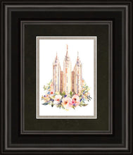 Load image into Gallery viewer, Salt Lake City Temple Floral Watercolor
