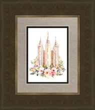 Load image into Gallery viewer, Salt Lake City Temple Floral Watercolor

