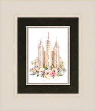Load image into Gallery viewer, Salt Lake City Temple Floral Watercolor
