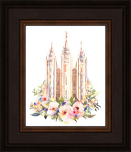 Load image into Gallery viewer, Salt Lake City Temple Floral Watercolor
