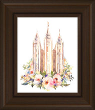 Load image into Gallery viewer, Salt Lake City Temple Floral Watercolor
