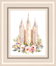 Load image into Gallery viewer, Salt Lake City Temple Floral Watercolor
