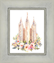 Load image into Gallery viewer, Salt Lake City Temple Floral Watercolor
