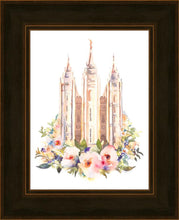 Load image into Gallery viewer, Salt Lake City Temple Floral Watercolor
