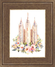 Load image into Gallery viewer, Salt Lake City Temple Floral Watercolor
