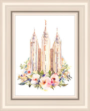 Load image into Gallery viewer, Salt Lake City Temple Floral Watercolor
