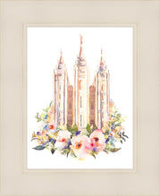 Load image into Gallery viewer, Salt Lake City Temple Floral Watercolor
