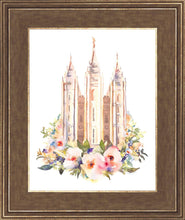 Load image into Gallery viewer, Salt Lake City Temple Floral Watercolor
