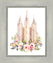 Load image into Gallery viewer, Salt Lake City Temple Floral Watercolor
