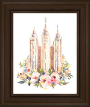 Load image into Gallery viewer, Salt Lake City Temple Floral Watercolor
