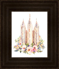 Load image into Gallery viewer, Salt Lake City Temple Floral Watercolor
