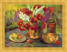 Load image into Gallery viewer, Copper, Brass, and Poppies Large Wall Art
