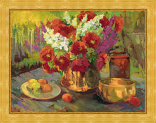 Load image into Gallery viewer, Copper, Brass, and Poppies Large Wall Art
