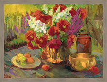 Load image into Gallery viewer, Copper, Brass, and Poppies Large Wall Art
