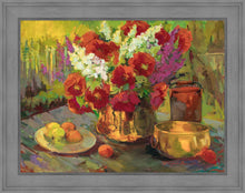 Load image into Gallery viewer, Copper, Brass, and Poppies Large Wall Art
