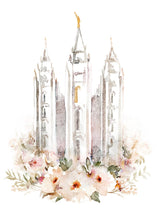Load image into Gallery viewer, Salt Lake City Temple Floral Textured
