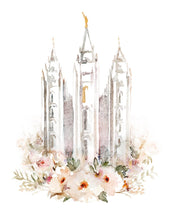 Load image into Gallery viewer, Salt Lake City Temple Floral Textured

