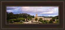 Load image into Gallery viewer, Atlanta From On High Open Edition Canvas / 6 X 18 Brown Frame Art
