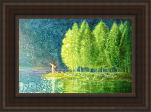 Load image into Gallery viewer, Beside Still Waters Open Edition Canvas / 12 X 18 Brown Frame Art
