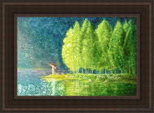 Load image into Gallery viewer, Beside Still Waters Open Edition Canvas / 14 X 21 Brown Frame Art
