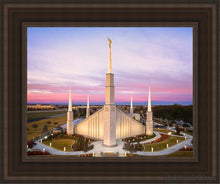 Load image into Gallery viewer, Boise Sunrise Aerial Open Edition Canvas / 11 X 14 Brown Frame Art
