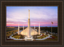 Load image into Gallery viewer, Boise Sunrise Aerial Open Edition Canvas / 24 X 36 Brown Frame Art
