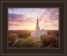 Load image into Gallery viewer, Boston Aerial Evening Open Edition Canvas / 11 X 14 Brown Frame Art
