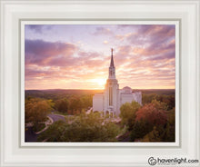 Load image into Gallery viewer, Boston Aerial Evening Open Edition Canvas / 11 X 14 White Frame Art
