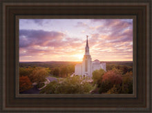 Load image into Gallery viewer, Boston Aerial Evening Open Edition Canvas / 12 X 18 Brown Frame Art
